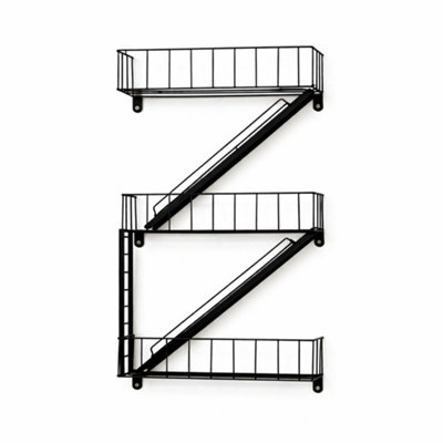 Marco Paul Novelty New York City Fire Escape Floating Bathroom Shelves
