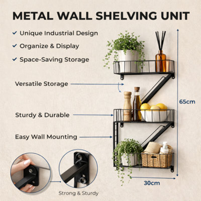 Marco Paul Novelty New York City Fire Escape Floating Bathroom Shelves