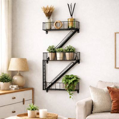 Marco Paul Novelty New York City Fire Escape Floating Bathroom Shelves