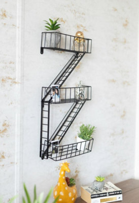 Marco Paul Novelty New York City Fire Escape Floating Bathroom Shelves