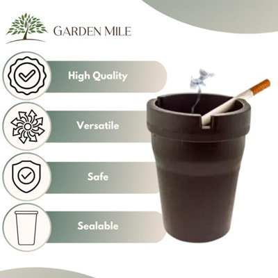 MARCO PAUL PLASTIC CIGARETTE BUTT BUCKET WITH LID 11CM