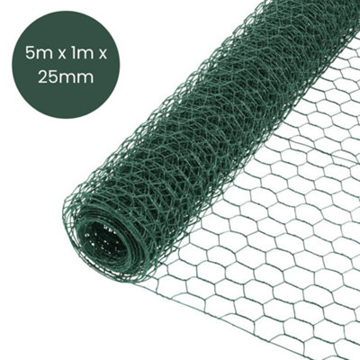 Marco Paul PVC Coated Wire Netting - 1m x 5m x 25mm