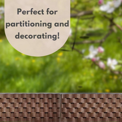 Marco Paul Set of 4 Decorative Faux Rattan Garden Fencing