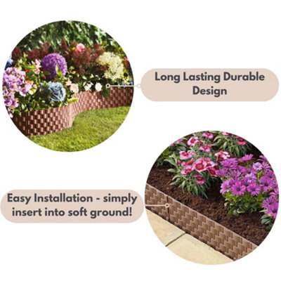 Marco Paul Set of 4 Decorative Faux Rattan Garden Fencing