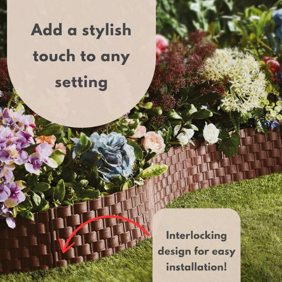 Marco Paul Set of 4 Decorative Faux Rattan Garden Fencing
