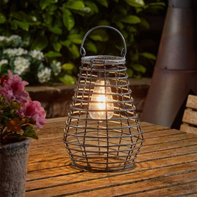 Marco Paul Solar LED Garden Lantern - Slate Grey