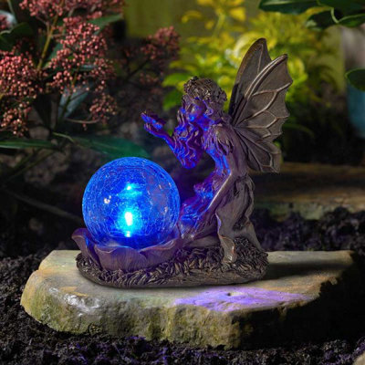 Fairy Tale Solar Castle Garden Decor Figurine Lights For Outside With