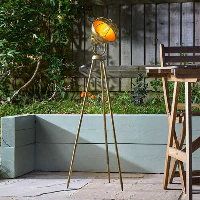 Marco Paul Tripod Solar Garden Light Lantern Decor Industrial Outdoor Patio Lighting Lamp