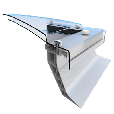 Mardome Trade Polycarbonate Roof Light 1200mm x 1200mm, Double Skin, Clear, Fixed, Manual Trickle Vents with 150mm PVC Kerb