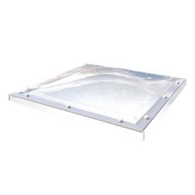 Mardome Trade Polycarbonate Roof Light Dome Only 1050mm x 1050mm, Triple Skin, Clear, Fixed, Manual Trickle Vents