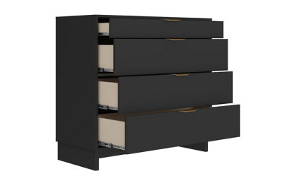 Maren Modern Wooden Chest of Drawers - Black