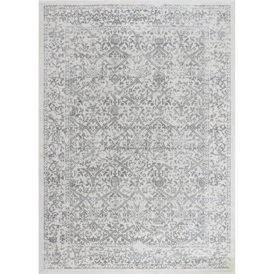 MARGAUX Vintage Traditional Oriental Boho Grey/Ivory Area Rug 120 x 170 cm