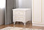 MARIE 2 Drawer Gold White Bedside Table
