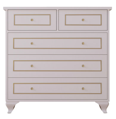 MARIE 3+2 Gold White Chest Of Drawers