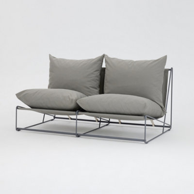 Marina Steel 2 Seater Garden Chair, Grey