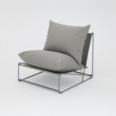 Marina Steel 3 Seater Garden Chair, Grey