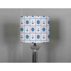 Marine pattern with rope frame and anchor (Ceiling & Lamp Shade) / 45cm x 26cm / Ceiling Shade