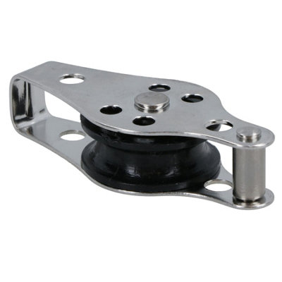 Marine Pulley Block With 25mm Diameter Nylon Wheel 316 Grade Stainless Steel 1pc