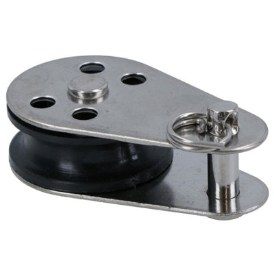 Marine Pulley Block with Removable Pin 26mm D Nylon Wheel Stainless Steel 1pc