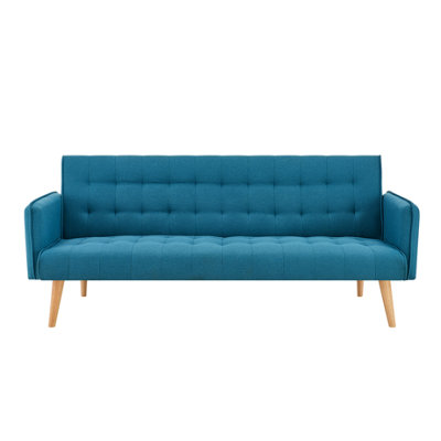 Mario Click Clack 3 Seater Double Sofa Bed - Blue