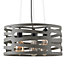 MARISSA - CGC Grey Suspended Ceiling Light With Oval Cut Outs
