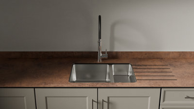 Mariz - 12mm Compact Laminate Antique Rust Kitchen Steel Radius 25 1.5 ...
