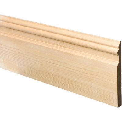 Marlborough - Pack of 15 (Total 15 Units) - Pine Bolection Skirting - 219mm (H) x 20mm (T) x 3600mm (L)