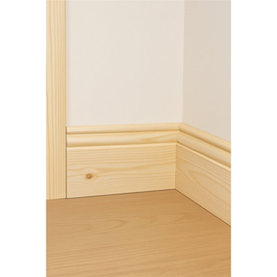 Marlborough - Pack of 20 (Total 20 Units) - Premium Ogee Pine Skirting - 20mm (T) x 200mm (H) x 3000mm (L)