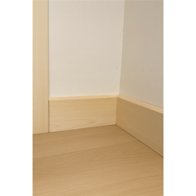 Marlborough - Pack of 5 (Total 5 Units) - Premium Chamfered Pine Skirting - 20mm (T) x 200mm (H) x 3600mm (L)