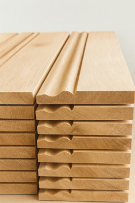 Marlborough - Premium Ogee European Oak Skirting - 21mm (T) x 200mm (H) x 3000mm (L) - (Bundle Of 15)