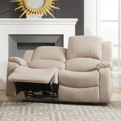Marldon 150cm Wide Beige Fabric 2 Seat Manually Reclining 2 Seat Sofa