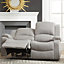 Marldon 150cm Wide Light Grey Fabric 2 Seat Manually Reclining 2 Seat Sofa