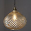 Marlo Antique Brass with Reflective Champagne Glass 1 Light Ceiling Pendant