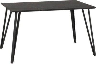 Marlow Dining Table in Black Marble Effect Finish