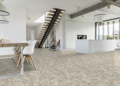 Marlow Stone effect Vinyl Flooring 4m x 2m (8m2)