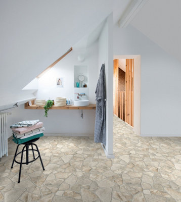 Marlow Stone effect Vinyl Flooring 6m x 4m (24m2) - 4