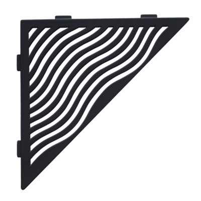 Marmox Corner Shelf - Wave Triangle - BLACK