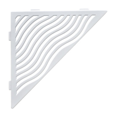 Marmox Corner Shelf - Wave Triangle - WHITE