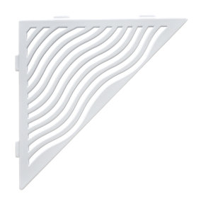Marmox Corner Shelf - Wave Triangle - WHITE