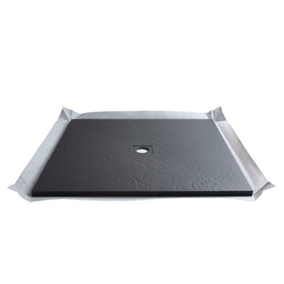 Marmox Decotray Slate Grey 1850 x 900 x 30mm Offset Drain DIY