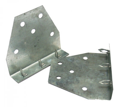 Marmox Wall Brackets - Galvanised Steel - Pack of 2