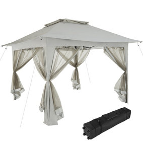 Marquee Carabobo Ventilated roof & mosquito nets 3.64x3.64x2.94m - grey