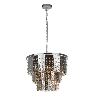 Marquette Polished Chrome Pendant Ceiling Light