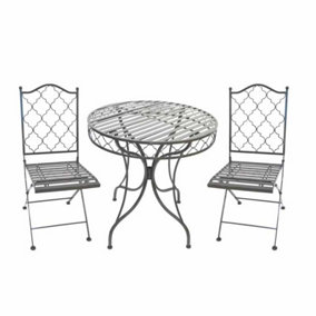 Marra Bistro Set - 3pc - L73 x W73 x H75 cm - Umber Grey