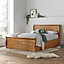 Marseille New Oak Ottoman Bed - King Size Bed Frame Only