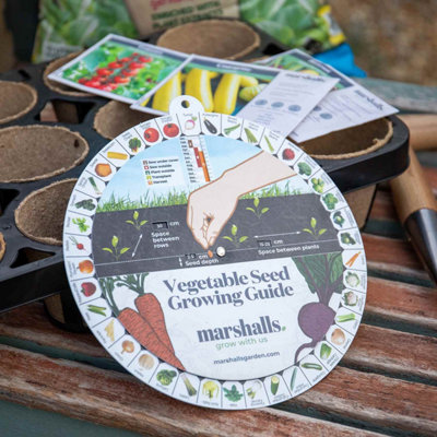 Marshalls Garden Vegetable Seed Guide Wheel - Waterproof Compact ...