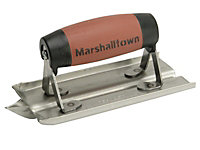 Marshalltown M180D M180D Stainless Steel Groover Trowel DuraSoft Handle 6 x 3in M/T180D