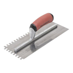 Marshalltown M5779SSDXH 10mm Stainless Steel Square Notched Trowel DuraSoft