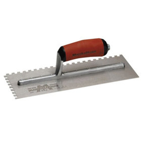 Marshalltown - M702SD Notched Trowel Square 1/4in DuraSoft Handle 11 x 4.1/2in