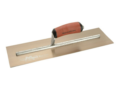 Marshalltown MPB165GSD MPB165GSD Pre-Worn PermaShape Finishing Gold S/S Trowel DuraSoft 16 x 5in M/TMPB165GSD